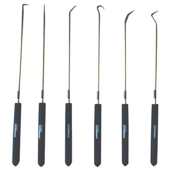 Ullman Ullman 758-CHP6-L Ul Chp6-L 9-3-4 Inch Long 6Piece Hook & Pick Set 758-CHP6-L